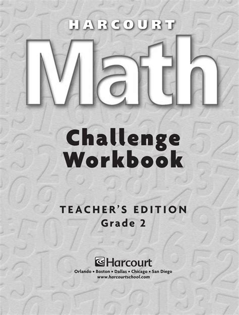 Harcourt Math Challenge Workbook Grade 2 Pdf Epub