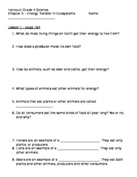 Harcourt Science Grade 4 Answers Reader