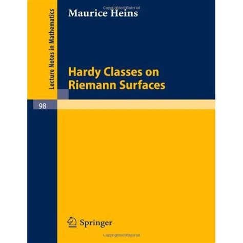 Hardy Classes on Riemann Surfaces PDF