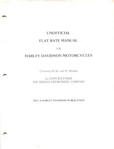 Harley Davidson Flat Rate Schedule Ebook Doc