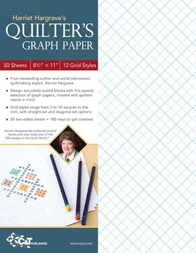 Harriet Hargrave s Quilter s Graph Paper 50 Sheets 8-1 2 x 11 12 Grid Styles PDF