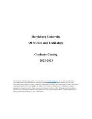 Harrisburg University Graduate Catalog