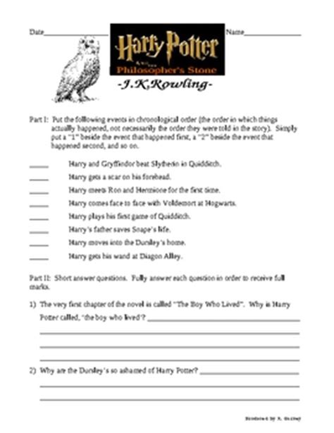 Harry Potter Ar Answers PDF
