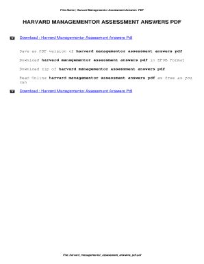 Harvard Managementor Assessment Answers Epub