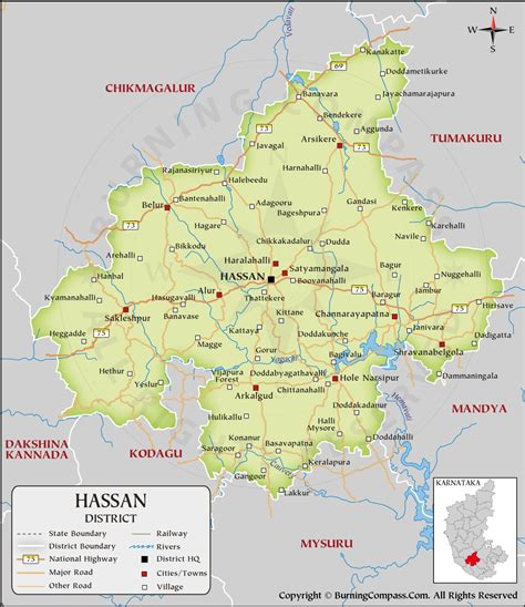 Hassan District Map: Your Guide to Cultural Charm and Natural Wonders