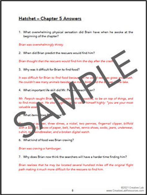 Hatchet Book Questions Answers Epub