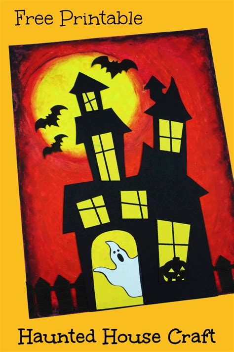Haunted House Cut Out Template