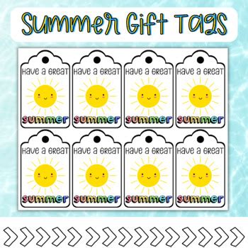 Have A Great Summer Free Printable Tags
