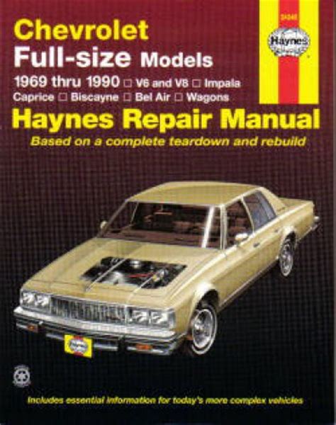 Haynes Chevrolet Full - Size Sedans Epub