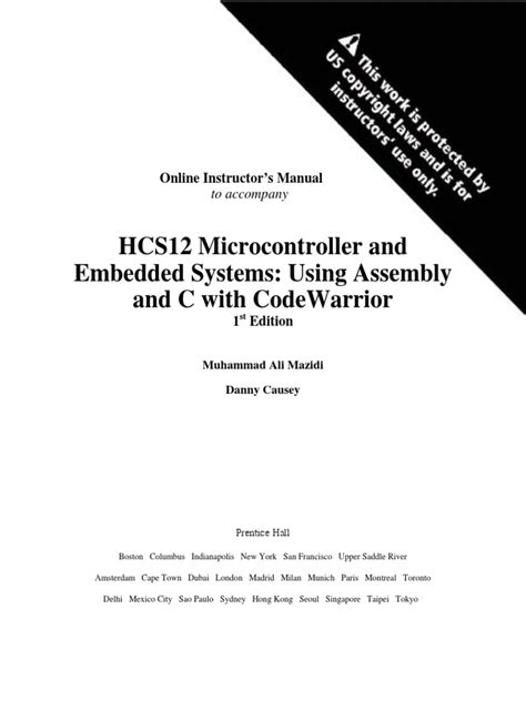 Hcs12 Microcontroller Embedded Systems Solution Manual PDF