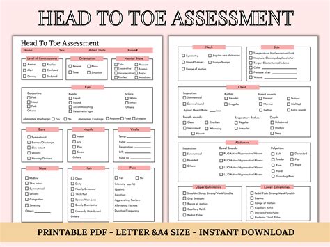 Head-to-toe Assessment Template