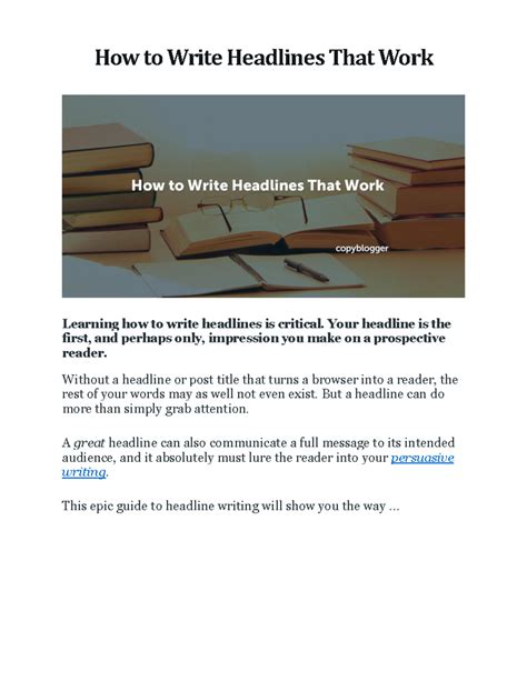 Headline Writing Ebook Doc