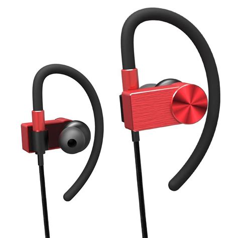 Headphones Bluetooth Sweatproof cancelling Android Red Epub