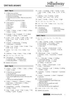 Headway Pre Intermediate Workbook Unit 4 Answers Reader