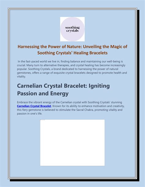 Healing Crystal Bracelets: Harnessing the Power of Nature