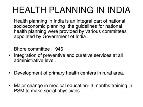 Health Planning in India PDF