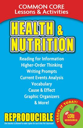 Health and Nutrition Common Core Lessons and Activities PDF