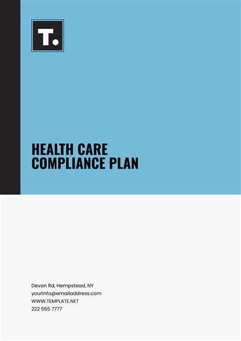 Healthcare Compliance Plan Template