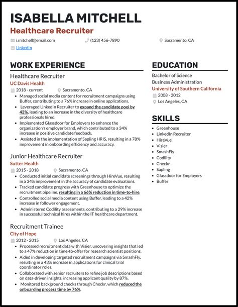 Healthcare Resume Templates