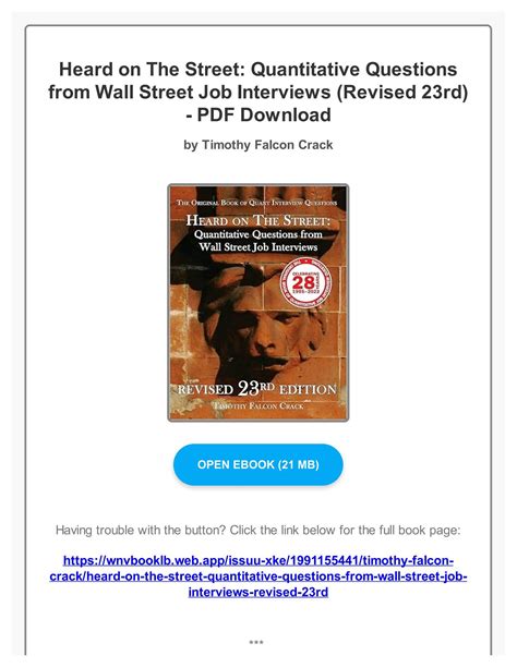 Heard.on.the.street.quantitative.questions.from.Wall.Street.interviews Ebook Doc