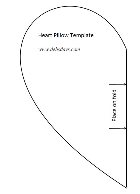 Heart Pillow Template