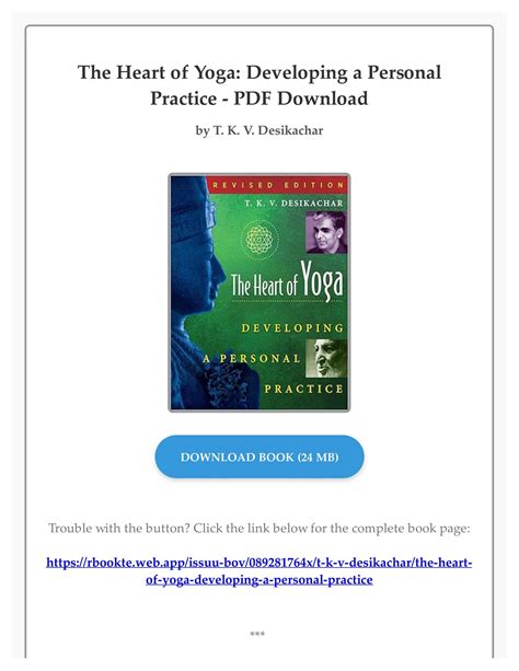 Heart Yoga Developing Personal Practice PDF