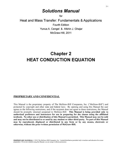 Heat And Mass Transfer Cengel 4th Solution Manual Epub