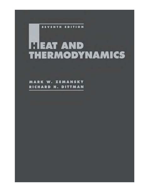 Heat Thermodynamics Zemansky Solution PDF