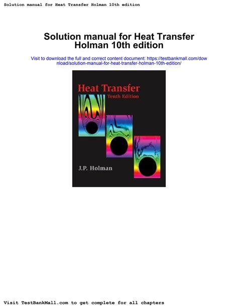 Heat Transfer Jp Holman Solution Manual Reader