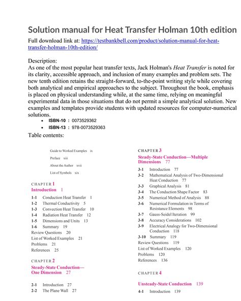 Heat Transfer Solution Manual Holman Kindle Editon