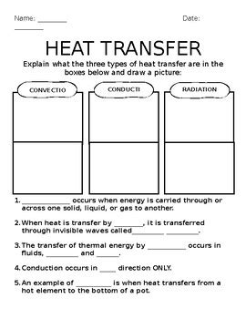 Heat Transfer Worksheet Answers Doc