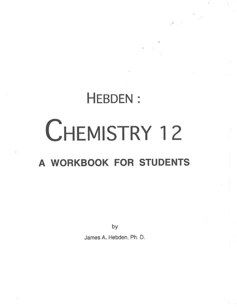 Hebden Chemistry 12 Textbook Pdf PDF