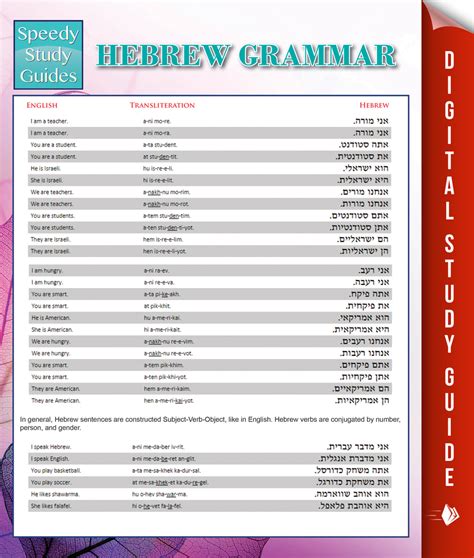 Hebrew Grammar Speedy Language Study Guides PDF