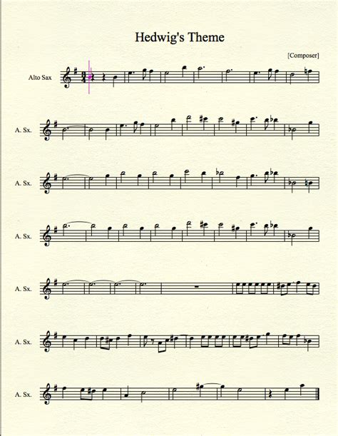 Hedwig s Theme Alto Saxophone Kindle Editon