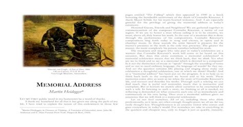 Heidegger Memorial Address pdf Reader