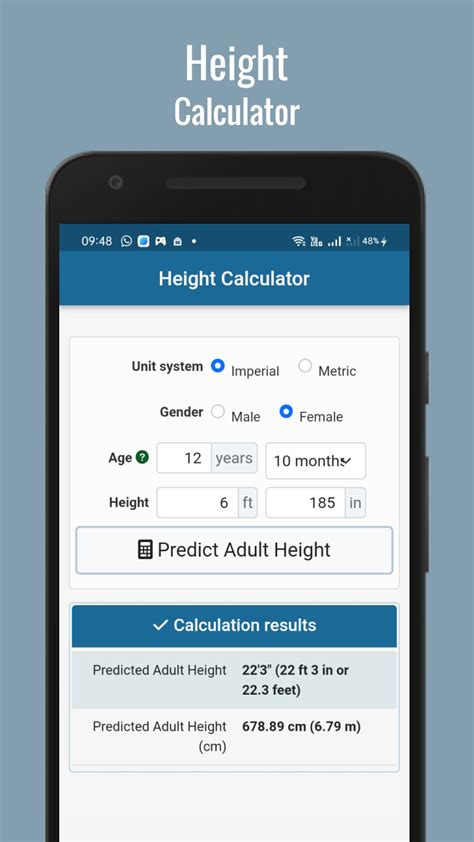 Height Calculator App: