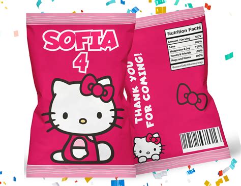 Hello Kitty Chip Bag Template