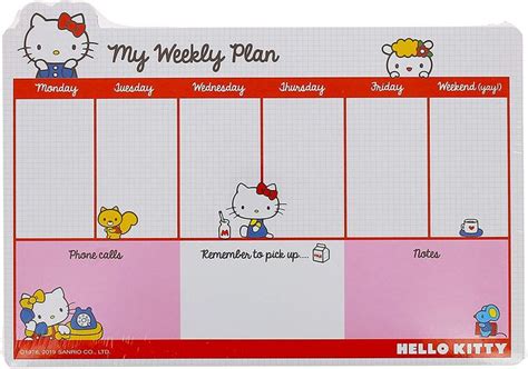 Hello Kitty Weekly Monthly Planner Reader