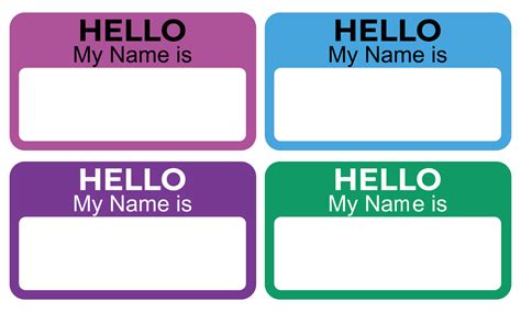 Hello My Name Is Name Tag Printable
