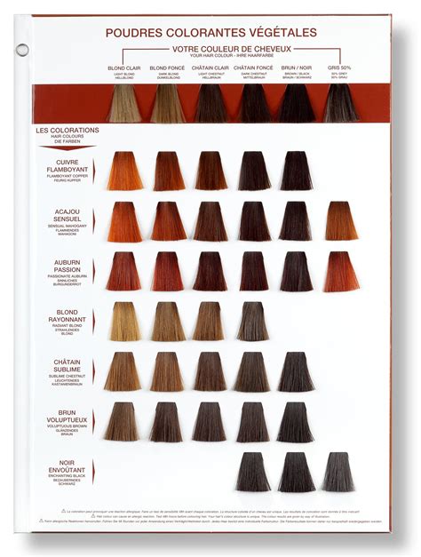 Henna Hair Colour Chart