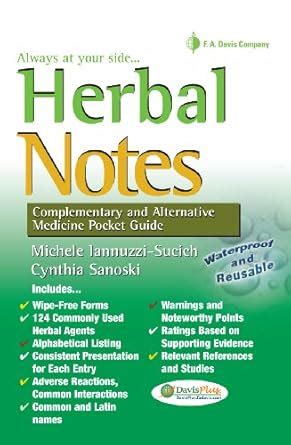 Herbal Notes Complementary and Alternative Medicine Pocket Guide Davis s Notes Doc