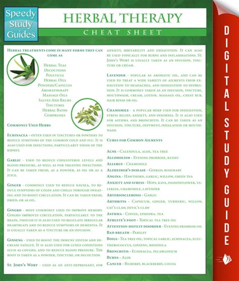Herbal Therapy Cheat Sheet Speedy Study Guides Kindle Editon