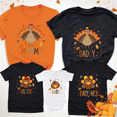 Here are a few ideas for Thanksgiving matching shirts: