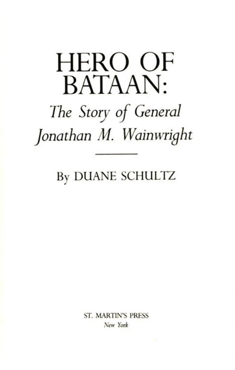 Hero of Bataan The Story of General Wainwright PDF