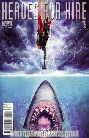 Heroes for Hire 5 Greg Horn Thor Goes Hollywood Jaws Homage Variant Kindle Editon