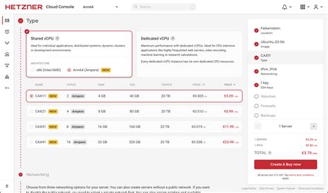 Screenshot of the Hetzner Cloud Console dashboard