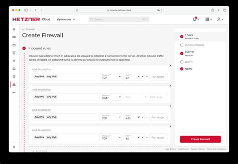 Hetzner server security firewall setup diagram