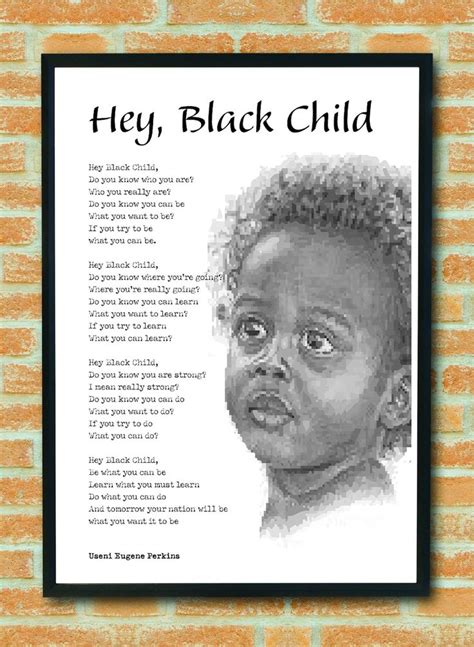 Hey Black Child Poem Printable