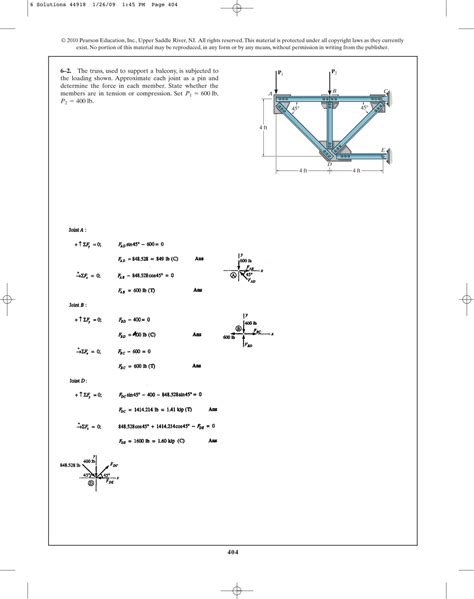 Hibbeler Statics 12th Edition Solutions Chapter 6 Doc