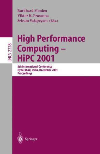 High Performance Computing HiPC 2001 : 8th International Conference Epub